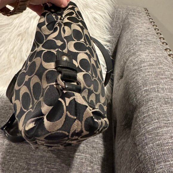 Coach Signature Khaki & Tan Monogram Shoulder Bag – F16610 – Crossbody - Hangtag - Picture 5 of 14